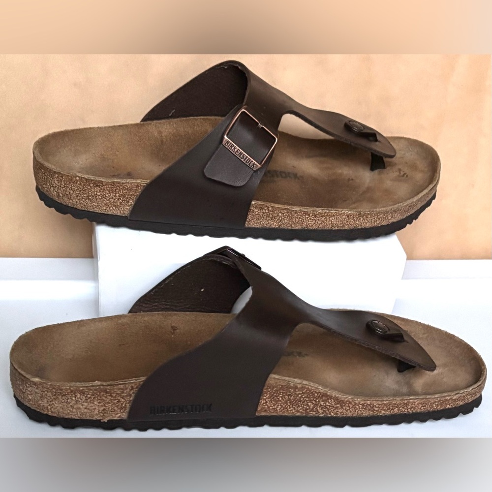 Birkenstock Ramses Sandals Faux Leather Thong Style in Brown EU size 48 = US 15 - Picture 4 of 11